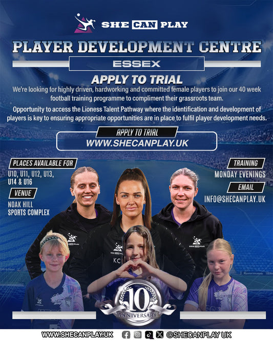 SHE CAN PLAY Celebrates 10 Years of the Essex Player Development Centre