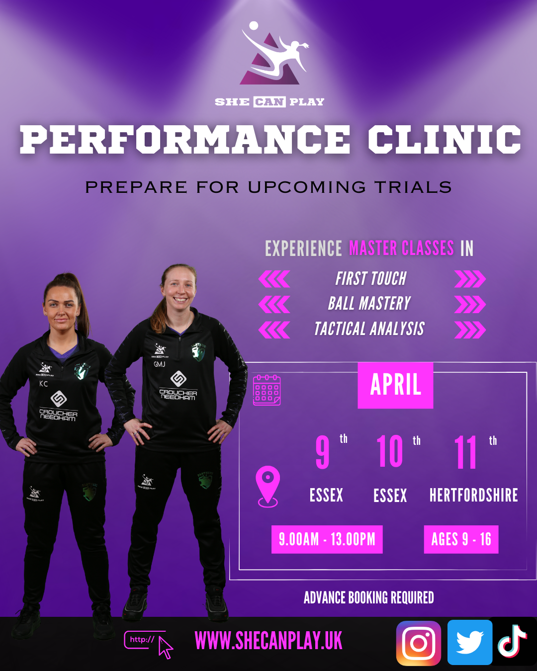 Performance Clinic 2024 - Easter Half Term - SHE CAN PLAY